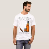 Ik hou van whisky en sigaren en misschien 3 mensen t-shirt (Voorkant volledig)