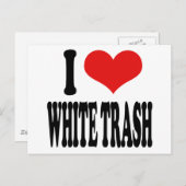 Ik hou van White Trash Briefkaart (Voorkant / Achterkant)