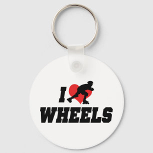 Ik hou van wielen sleutelhanger