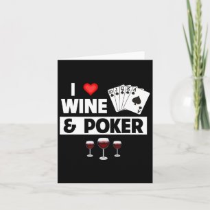 Ik hou van wijn en poker kaarten Royal Flush Casin