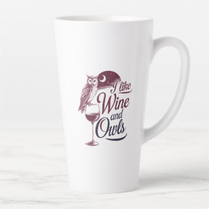 "Ik hou van wijn en uilen"  ontwerp Latte Mok