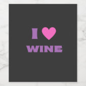 Ik hou van wijn, ik hou van wijn wijn etiket (Enkel label)