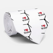 ik hou van windenergie stropdas (Opgerold)