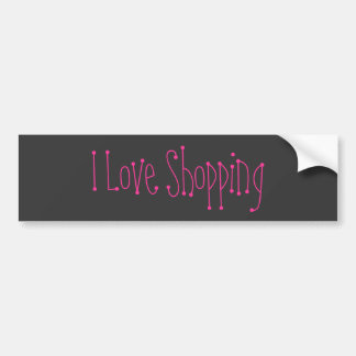 Ik hou van winkelen bumpersticker