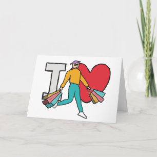 Ik hou van winkelen kaart