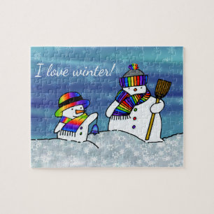 Ik hou van winter! legpuzzel