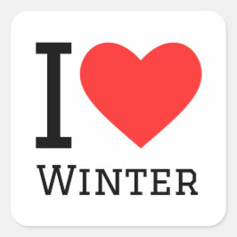 Ik hou van winterse sticker