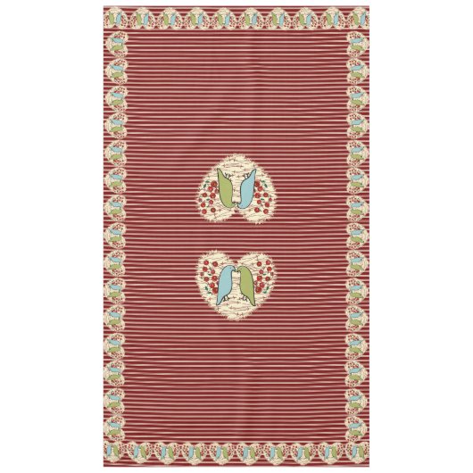 Ik hou van wintervogels en bessen 60 "x 104" tafelkleed (Voorkant)