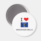Ik hou van Wisconsin Dells Magneet (Voorkant / Achterkant)