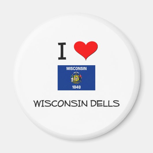 Ik hou van Wisconsin Dells Magneet (Voorkant)