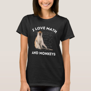 Ik hou van wiskunde en apen Apenliefhebber Algebra T-shirt