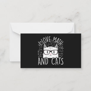Ik hou van Wiskunde en katten die katjes koken Notitiekaartje
