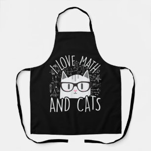 Ik hou van Wiskunde en katten die katjes koken Schort