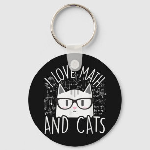 Ik hou van Wiskunde en katten die katjes koken Sleutelhanger
