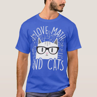 Ik hou van Wiskunde en katten, keukenkat, algebra  T-shirt