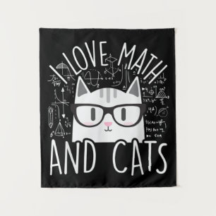 Ik Hou Van Wiskunde En Katten Knuffelkat Kat Wandkleed