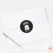 Ik hou van Wiskunde en katten school leraar kat lo Ronde Sticker (Envelop)