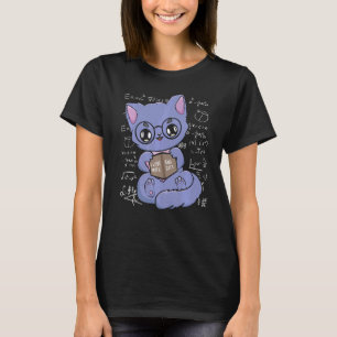 Ik hou van Wiskunde en katten, zwarte kattenwiskun T-shirt