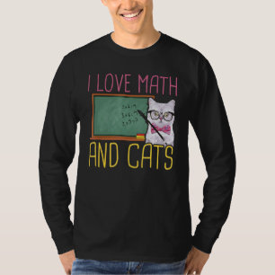 Ik hou van Wiskunde en kattenkeuken Wiskunde T-shirt