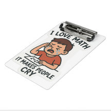 Ik hou van Wiskunde - Grappige Cartoon Sticker