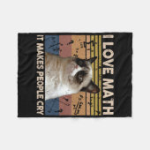 Ik hou van Wiskunde Het maakt mensen huilen Katten Fleece Deken (Voorkant (Horizontaal))
