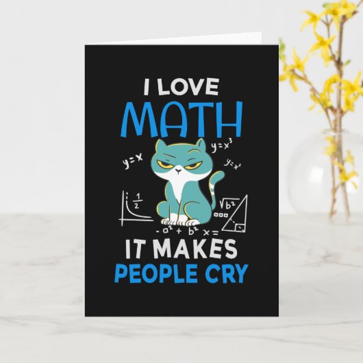 Ik hou van Wiskunde, het maakt mensen ziek Kaart (Gele Bloem)