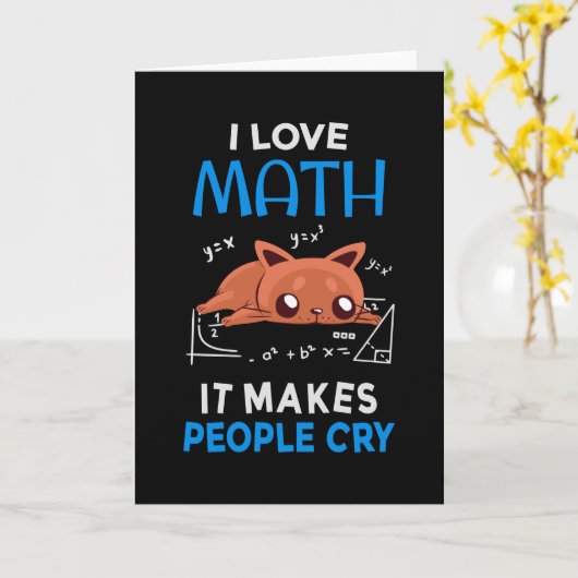 Ik hou van Wiskunde, het maakt mensen ziek Kaart (Gele Bloem)