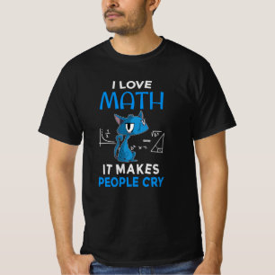 Ik hou van Wiskunde, het maakt mensen ziek T-shirt