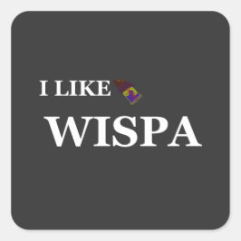 Ik hou van Wispa Vierkante Sticker