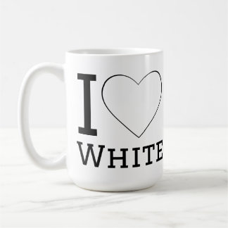 Ik hou van wit  koffiemok