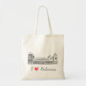 Ik hou van Wit-Rusland Mir Castle Architecture М р Tote Bag (Voorkant)