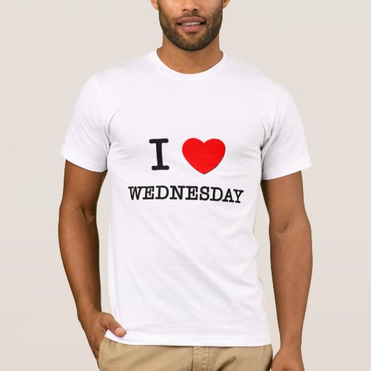 Ik hou van woensdag t-shirt (Voorkant)