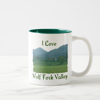 Ik hou van Wolf Fork Valley Tweekleurige Koffiemok