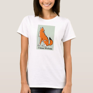 Ik hou van wolven - Bedreigde dieren grafiek T-shirt
