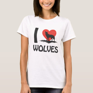 Ik hou van wolven t-shirt