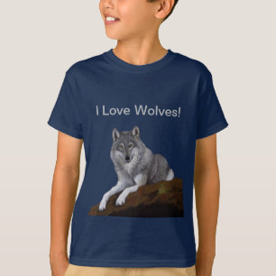 Ik hou van wolven! t-shirt