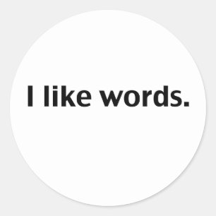 Ik hou van woorden ronde sticker