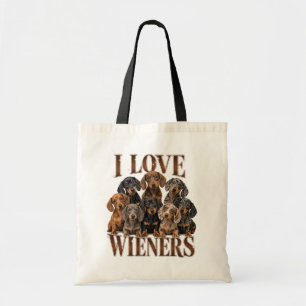 Ik hou van worstjes tote bag