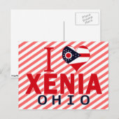 Ik hou van Xenia, Ohio Briefkaart (Voorkant / Achterkant)