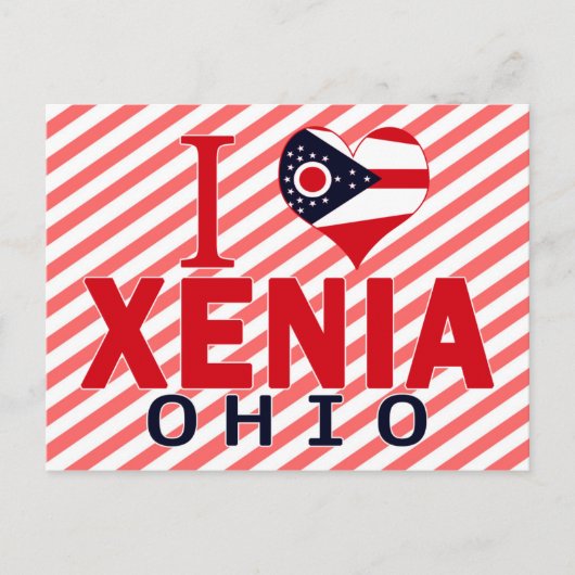 Ik hou van Xenia, Ohio Briefkaart (Voorkant)