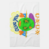 Ik hou van XOXO Afrika, prachtige tekstquote Theedoek (Verticaal)