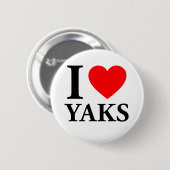 Ik hou van Yaks Ronde Button 5,7 Cm (Voorkant /achterkant)