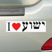 Ik hou van Yeshua Bumpersticker (Op auto)