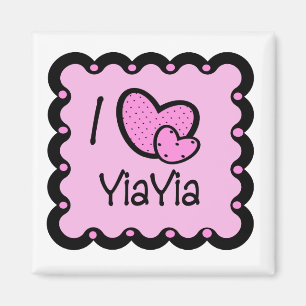 Ik hou van Yia Yia Cute T-Shirt Magneet