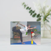 'Ik hou van yoga!' Briefkaart (Staand voorkant)
