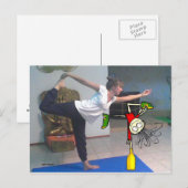 'Ik hou van yoga!' Briefkaart (Voorkant / Achterkant)