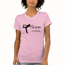 Ik hou van yoga en chocolade t-shirt