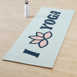 Ik hou van Yoga Fitness Blauwe Yoga Mat