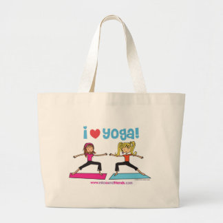 Ik hou van Yoga Grote Tote Bag