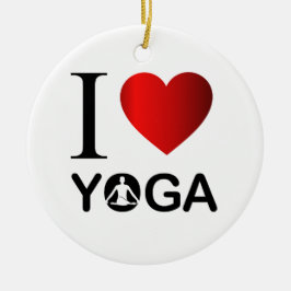 Ik hou van yoga keramisch ornament